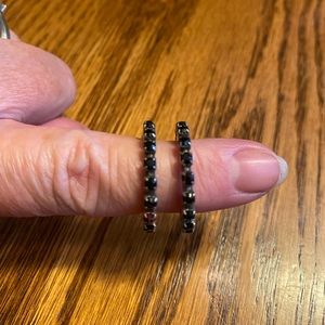 Mariana hoop black crystal earrings